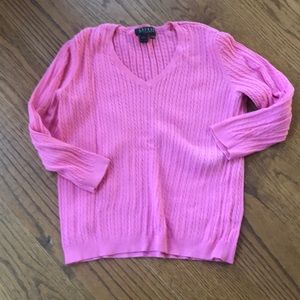 Lauren, Ralph Lauren Petite Small cable knit cotton sweater